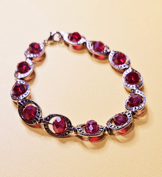 Cherry Red Crystal bracelet.